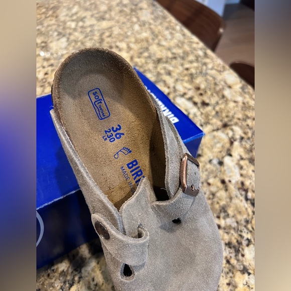 NWT Birkenstock Boston taupe 36 regular width - Picture 2 of 4